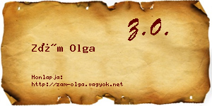 Zám Olga névjegykártya
